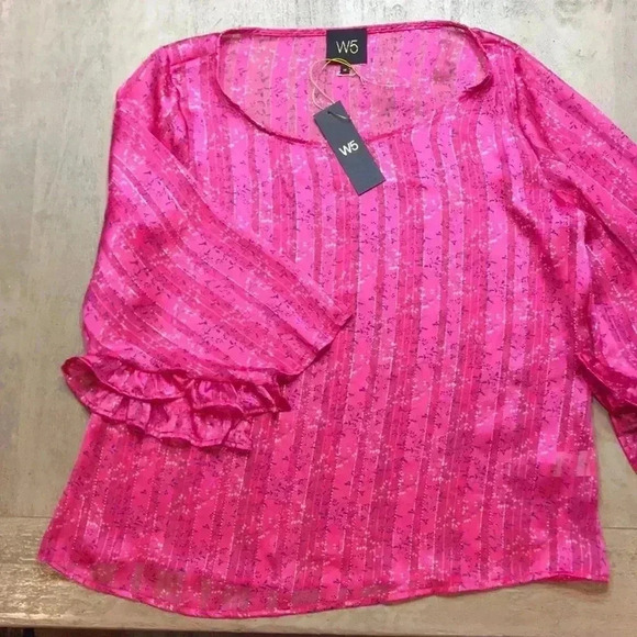 NWT W5 sheer blouse size medium - Picture 1 of 5